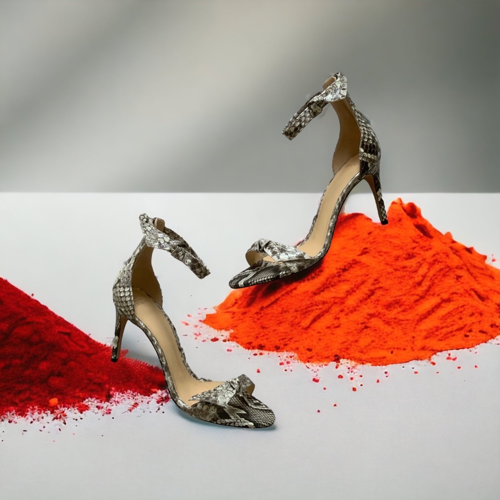 Alexandre Birman Clarita Python Sandal Heels Size… - image 3